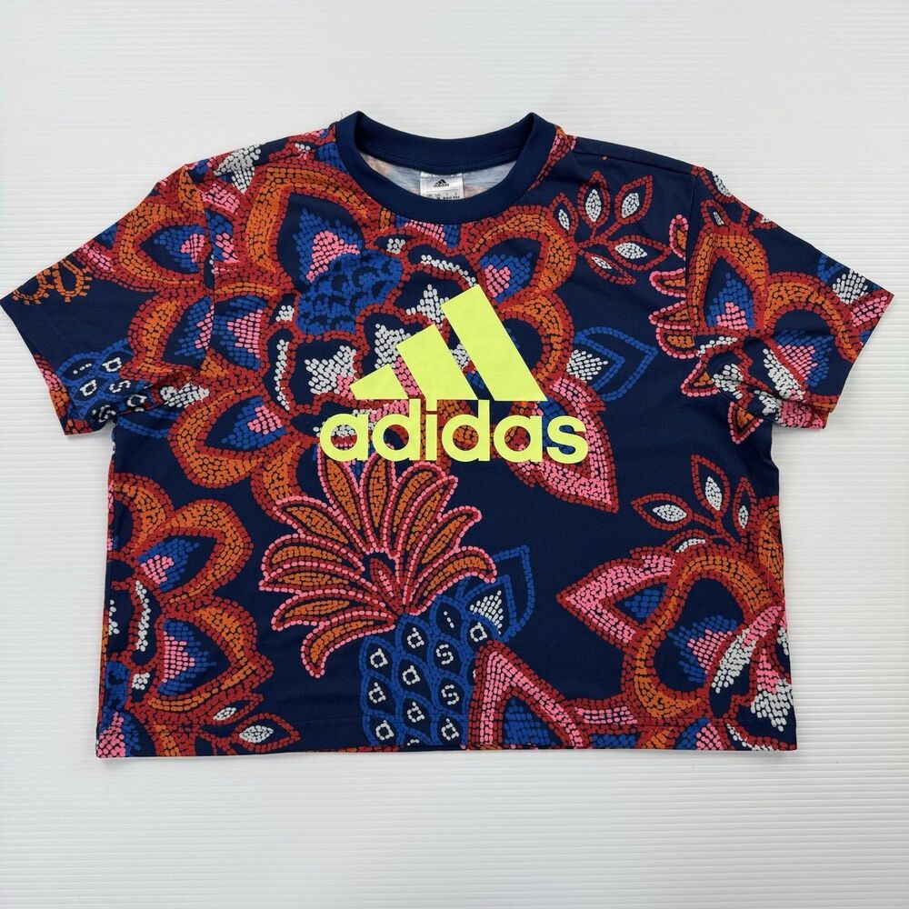 adidas x FARM Rio Women’s Floral Top Shorts Set Medium AEROREADY - Picture 3 of 16